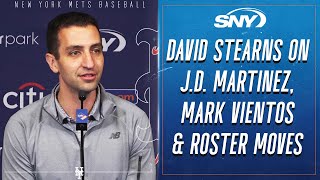 Mets president David Stearns talks JD Martinez Mark Vientos Zack Short tough roster calls  SNY [upl. by Aisyla]