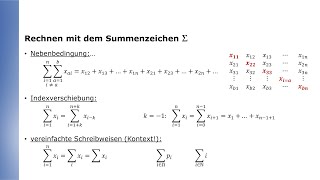 Rechnen mit dem Summenzeichen [upl. by Acitel]