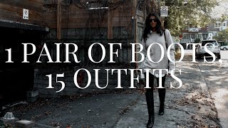 How to Style KneeHigh Boots for Fall 2021  One Pair of Boots 15 Fall Outfit Ideas [upl. by Georg]