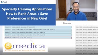 Specialty Training Applications  How to Rank Areas and Save Preferences in New Oriel [upl. by Elimac]