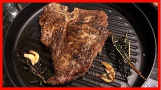 Cooking the Best T Bone Steak on the Stove amp Oven  Pan seared butter basted and Baked [upl. by Lered]