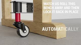 Retractable Workbench Caster httpwwwretractablecastercom [upl. by Afatsuom]