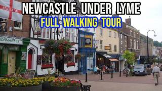 A Walk in NEWCASTLE UNDER LYME Town Centre  Staffordshire  Walking Tour [upl. by Llevad]