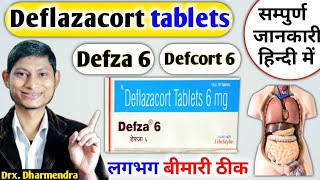 Deflazacort tablets 6 mg uses  Defcort 6  Defza 6 tablet uses in hindi [upl. by Anailuy]