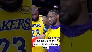 LeBron amp Bronny James’ Post Game Interview after making NBA HISTORY 🤝🔥Shorts [upl. by Drofnas]