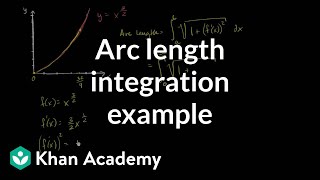 Worked example arc length  Applications of definite integrals  AP Calculus BC  Khan Academy [upl. by Nirat]