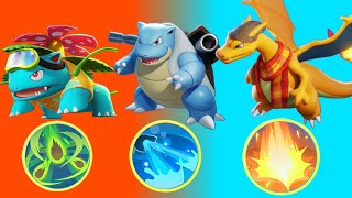 Venusaur vs Charizard vs Blastoise Unite Move [upl. by Enined]