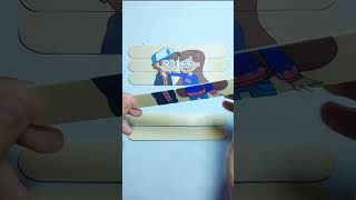 Dipper pines and mabel pines stick puzzle arts drawing gravityfalls shorts [upl. by Kiefer392]