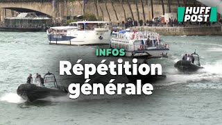 Paris 2024  Répétition générale du défilé pour la cérémonie d’ouverture des jeux sur la Seine [upl. by Belter27]