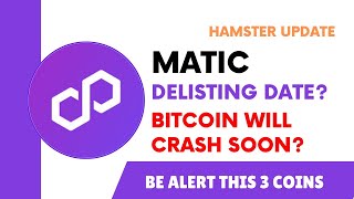 Matic Will Delist Soon Be Alert This 3 Coins  Bitcoin Will Crash Next Month hamster pol memefi [upl. by Elleraj]