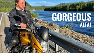 S4 🌏 Ep11 🛵 Let’s ride to the second largest lake in Russia  Lake Teletskoe in Altai [upl. by Frieder]