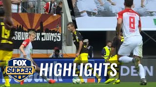 Shinji Kagawa scores a brilliant chip for Dortmund vs Augsburg  201718 Bundesliga Highlights [upl. by Glover]