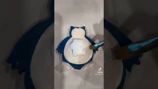 Making and painting my first art clay  Snorlax  fyp clay snorlax pokemon artist [upl. by Thurmann577]