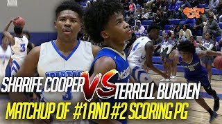 SHARIFE COOPER VS TERRELL BURDEN INSANE MATCHUP of the TOP TWO SCORING PGs [upl. by Alleirbag]