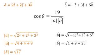 Ángulo entre dos vectores en R3  Ejemplo 3 [upl. by Einotna]
