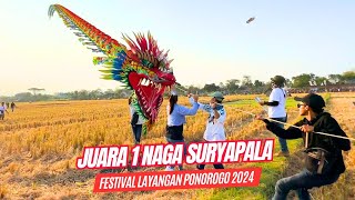 JUARA 1 Layangan Naga Suryapala Tuban Festival Layangan Hongolono Ponorogo 2024  Dragon Kite [upl. by Bedad584]