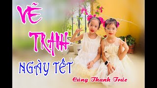 Thanh Trúc vẽ tranh ngày tết tặng ông bà [upl. by Gar833]