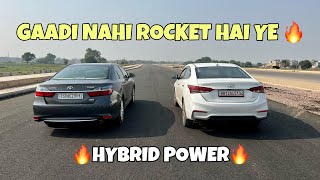 CAMRY HYBRID VS VERNA DIESEL  DRAG RACE [upl. by Ahswat25]