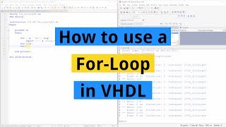 How to use a ForLoop in VHDL [upl. by Ripp776]