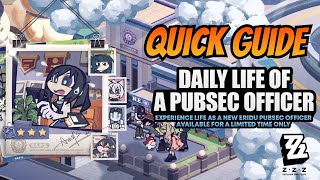 Daily Life of a PubSec Officer 【EASY GUIDE】 Zenless Zone Zero Event [upl. by Tracy]