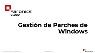 Webinar Gestión de Windows Updates con Faronics Cloud [upl. by Nelsen598]