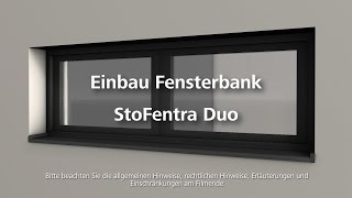 Fensterbank StoFentra Duo einbauen  Wärmedämmung  WDVS  FassadendämmungVerarbeitung [upl. by Kial]