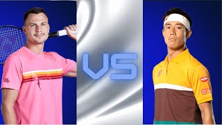 Marton Fucsovics HUN Vs Kei Nishikori 錦織圭Slovak Open 2024 [upl. by Monahon]