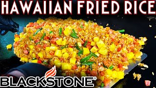 THE BEST HAWAIIAN FRIED RICE MADE ON THE BLACKSTONE GRIDDLE EASY FLAT TOP GRIDDLE RECIPE [upl. by Gillan252]