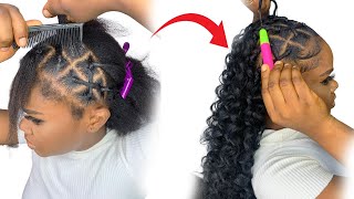 Gorgeous Crochet Hairstyle Using Braid Extension [upl. by Sillek]