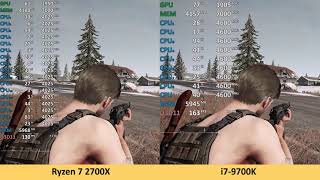 Ryzen 7 2700X vs i79700K  1080p Benchmark Test Comparison  144Hz RTX 2080 Ti [upl. by Siocnarf]