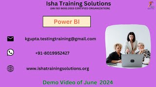 Power BI Demo Video On 4th June 2024CallWhatsApp us on 918019952427 to Enroll [upl. by Shaughn]