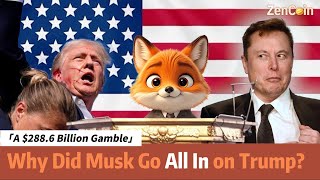 A 2886 Billion Gamble Why Did Elon Musk Go All In on Donald Trump [upl. by Negeam]