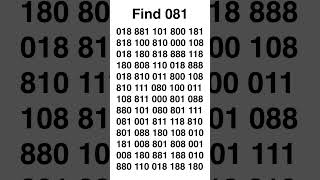 Only those with X ray vision like observation skills can uncover 081 within a challenging 5 secs [upl. by Zat446]