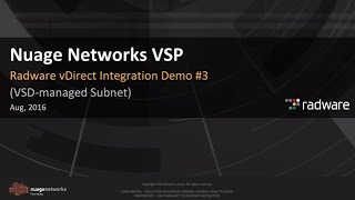 Nuage Networks VSP LBaaSv2 Integration with Radware vDirect Demo 3 VSDmanaged Subnet [upl. by Poppo446]