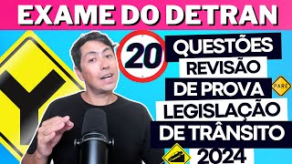 20 QUESTÕES ATUAIS COMENTADAS DO EXAME TEÓRICO 2024 Legislação de trânsito autoescola cnh [upl. by Jo]