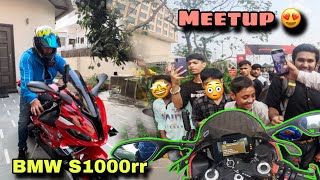 First Time BMW S1000rr On Road With Full system exhaust 🥰  Pro Rider 1000 Meetup and Reaction♥️ [upl. by Tito395]