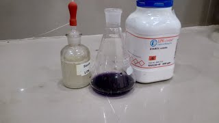 Preparation of Starch 1 indicator solution for titration [upl. by Ambrogino]