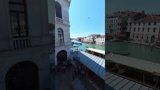 Rialto bridge seen from Rialto hotel terrace Venice 2023 [upl. by Akined]