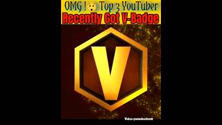 OMG 😲 TOP 3 YOUTUBERS GOT VBADGE IN RECENTLY😱shorts shortvideo youtubeshorts freefire vbadge [upl. by Aidahs]