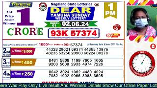 LOTTERY LIVE  Dear nagaland state lottery live draw result 02062024 Lottery live sambad [upl. by Deeraf69]