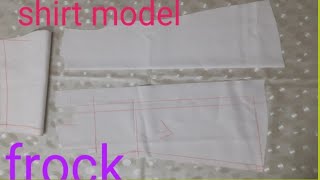 frcock cutting with collar  coat collar frock ke cutting sikhen  sager alam official [upl. by Chally]