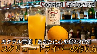 カクテルの作り方紹介（スクリュー･ドライバー） by Cocktail Lab in 心斎橋 [upl. by Dieter950]