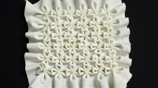 Smocking Tutorial  Flower Pattern [upl. by Corilla525]