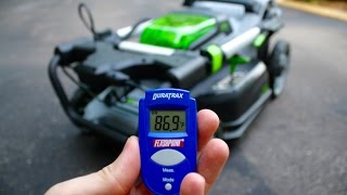 EGO Mower Runtime and Battery Temperature [upl. by Monsour671]