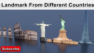 Landmark From Different Countries  3d Comparison [upl. by Dnyletak]