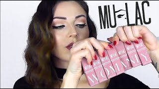 ❤ MULAC WOMANLY COLLECTION  Swatches sulle labbra [upl. by Chamberlain]