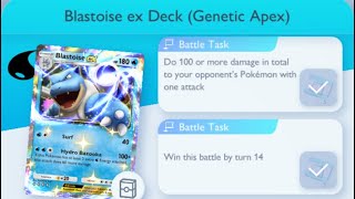 Pokémon TCG Pocket   Blastoise ex Deck Genetic Apex  Extra Damage Mission [upl. by Alben]