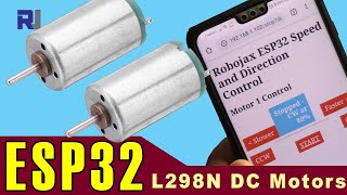 How to control DC motors using ESP32 and L298N over WiFi [upl. by Ahsienauq]