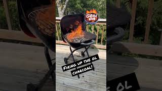 Fired up the lil charcoal grill grill summer food foodie foodlover foodblogger foodvlog us [upl. by Leaper]