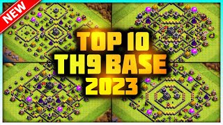 NEW BEST TH9 Base Copy Link Top10 COC Town Hall 9 HybridFarmingTrophy base Clash of Clans [upl. by Nelsen910]